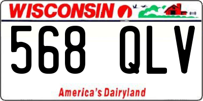 WI license plate 568QLV