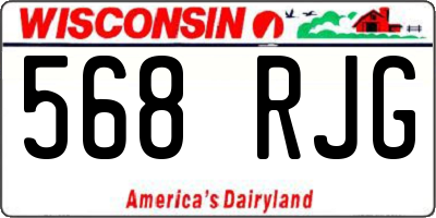WI license plate 568RJG