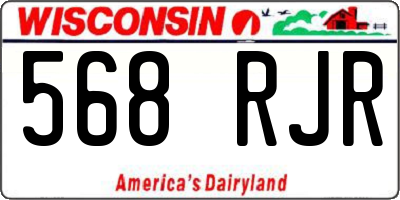 WI license plate 568RJR