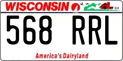 WI license plate 568RRL