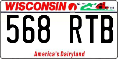 WI license plate 568RTB