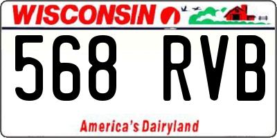WI license plate 568RVB