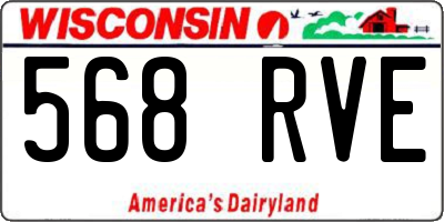WI license plate 568RVE