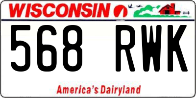 WI license plate 568RWK