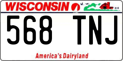 WI license plate 568TNJ