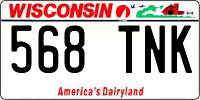 WI license plate 568TNK