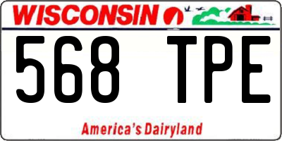 WI license plate 568TPE