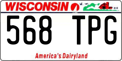 WI license plate 568TPG