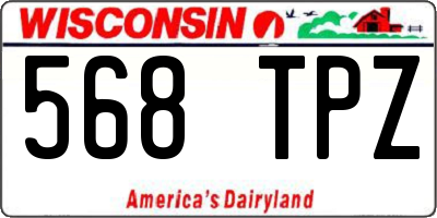 WI license plate 568TPZ