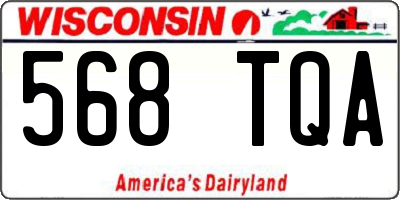WI license plate 568TQA