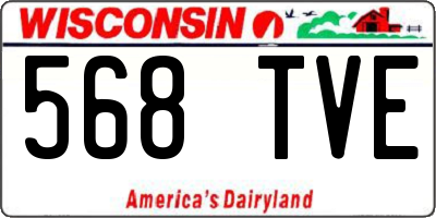 WI license plate 568TVE