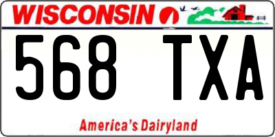 WI license plate 568TXA