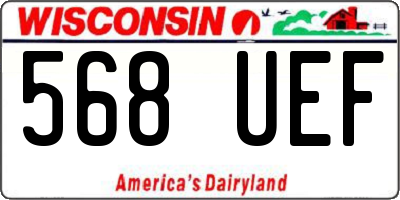 WI license plate 568UEF