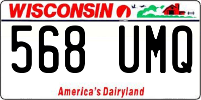 WI license plate 568UMQ