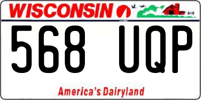 WI license plate 568UQP