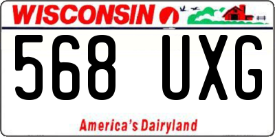 WI license plate 568UXG