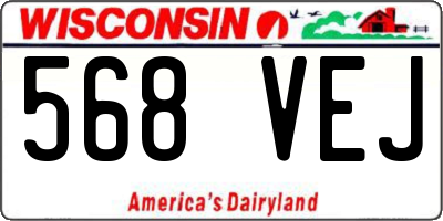 WI license plate 568VEJ