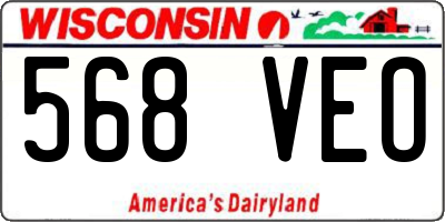 WI license plate 568VEO