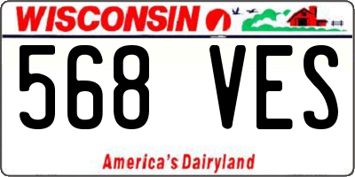 WI license plate 568VES