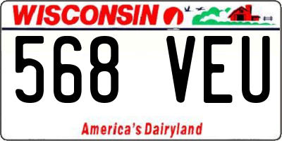 WI license plate 568VEU