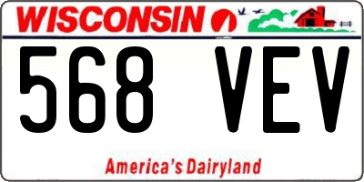 WI license plate 568VEV