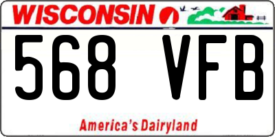 WI license plate 568VFB
