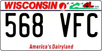 WI license plate 568VFC
