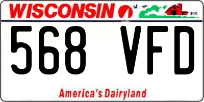 WI license plate 568VFD