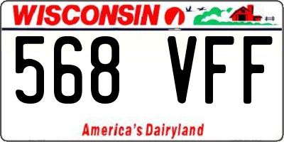 WI license plate 568VFF