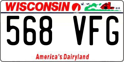WI license plate 568VFG