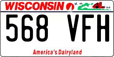 WI license plate 568VFH