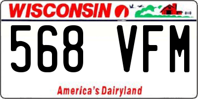 WI license plate 568VFM