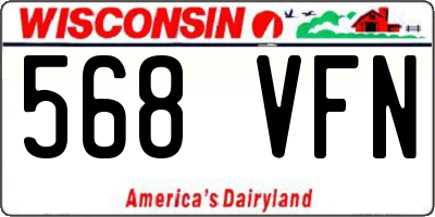 WI license plate 568VFN