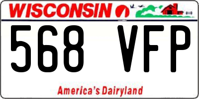 WI license plate 568VFP