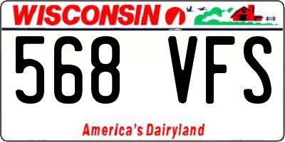 WI license plate 568VFS