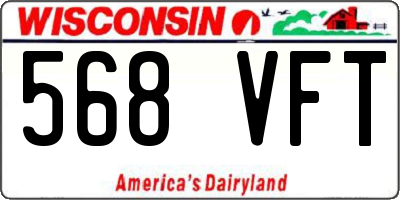 WI license plate 568VFT