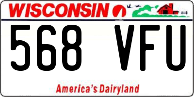 WI license plate 568VFU