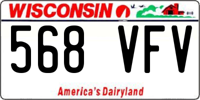 WI license plate 568VFV