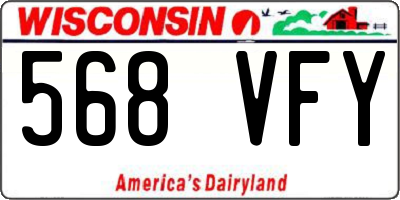 WI license plate 568VFY