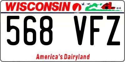 WI license plate 568VFZ