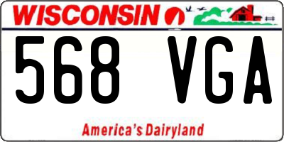 WI license plate 568VGA