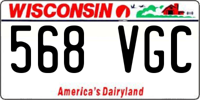 WI license plate 568VGC