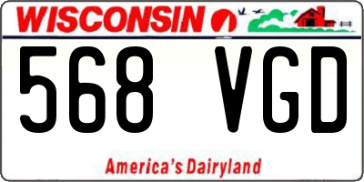 WI license plate 568VGD