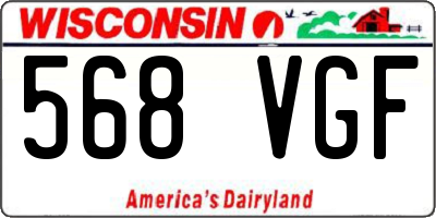 WI license plate 568VGF