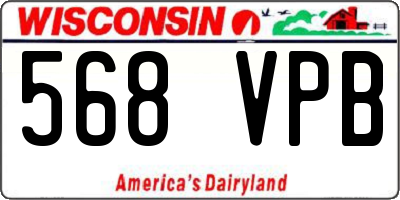 WI license plate 568VPB
