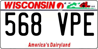 WI license plate 568VPE
