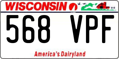 WI license plate 568VPF