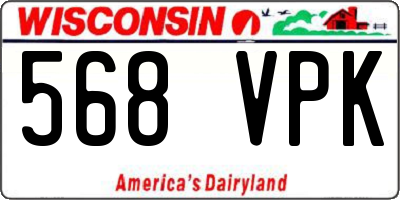 WI license plate 568VPK