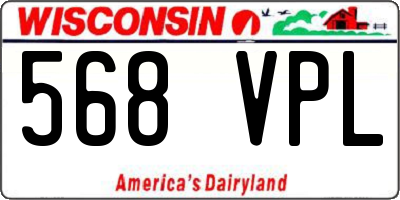 WI license plate 568VPL