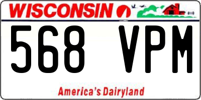 WI license plate 568VPM